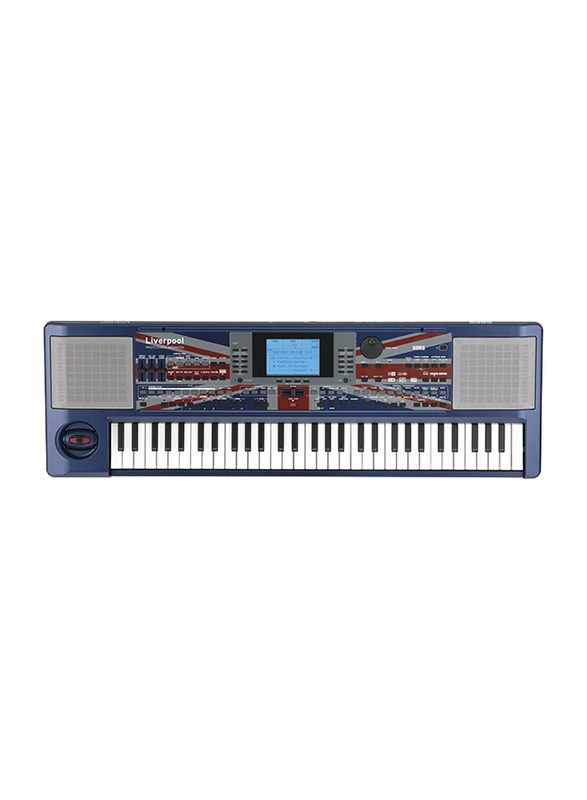Korg Liverpool Professional Arranger Keyboard, 61 Keys, Blue