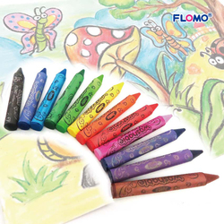 Flomo Jumbo Washable Crayons, 24 Pieces, Multicolour