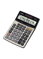 Casio 14-Digit DJ-240D Basic Calculator, Black/Beige