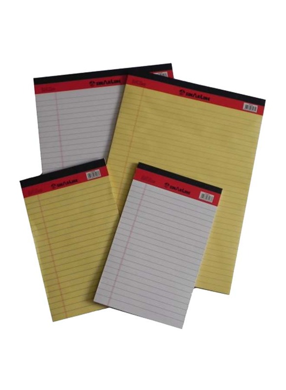 Sinarline Legalpad Notebook, 40 Sheets, A4 Size, Yellow