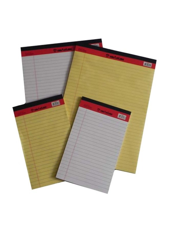 Sinarline Legalpad Notebook, 40 Sheets, A5 Size, Yellow