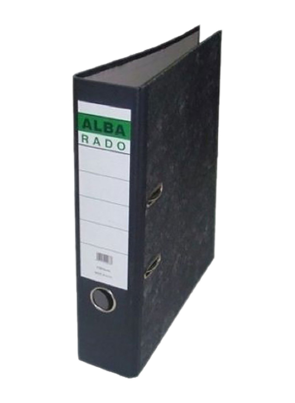 Alba Rado Marble Box File, Broad, Full Scape, Black
