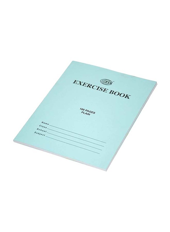 FIS Exercise Book, Plain, 100 Pages, Blue