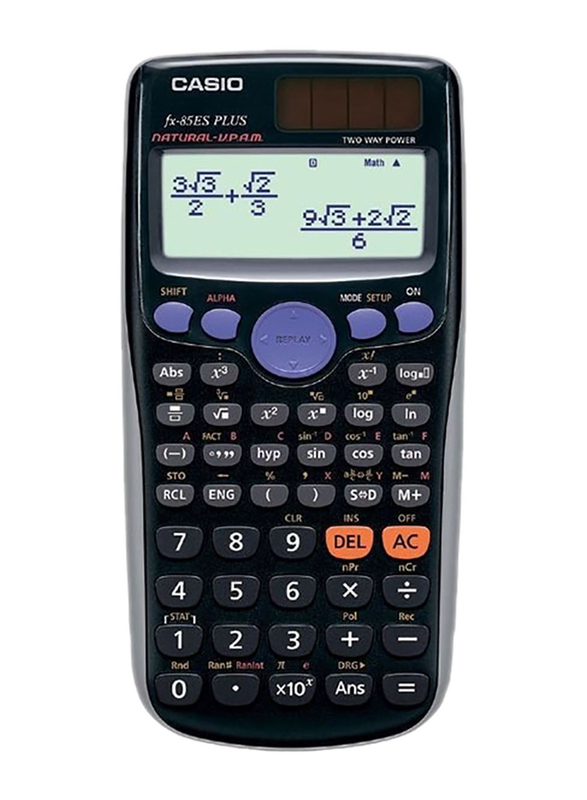 Casio 12-Digit FX-85ES Plus Scientific Calculator, Black/Grey