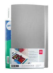 Deli Clear Book 60 Pockets File, A4 Size, Assorted Colors