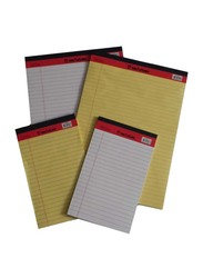 Sinarline Legalpad Notebook Set, 40 Sheets, A5 Size, Pack of 10, Yellow
