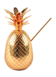 BarPros 16oz Copper Pineapple, Rose Gold