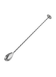 BarPros 30cm Stainless Steel Bar Spoon with Dime End, Silver