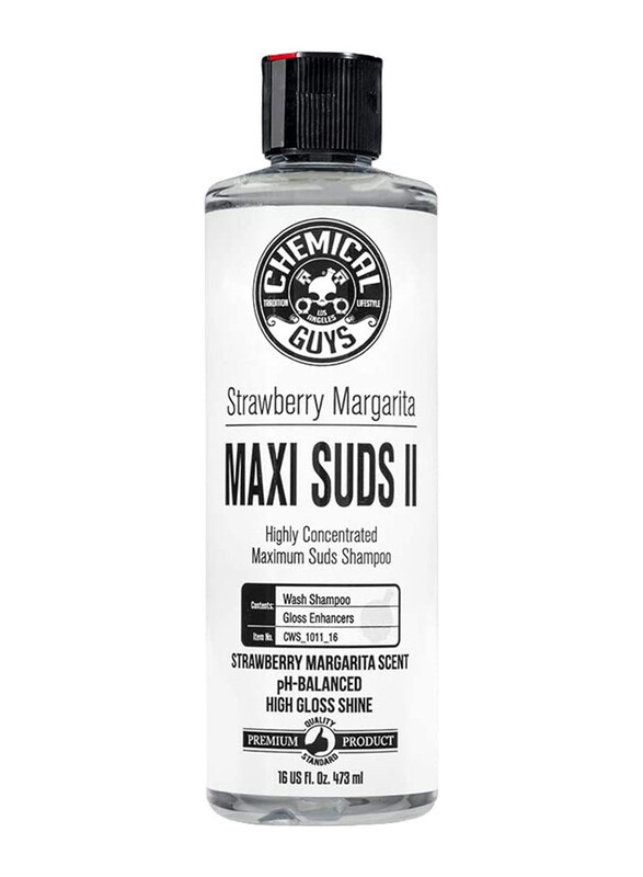 

Chemical Guys 473ml Maxi Suds II Strawberry Margarita Highly Concentrated Maximum Suds Car Wash Shampoo