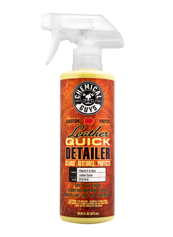 

Chemical Guys 473ml Leather Quick Detailer Matte Finish Leather Care Spray