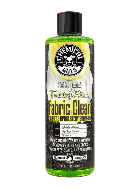 Chemical Guys 473ml Foaming Citrus Fabric Clean Carpet & Upholstery Shampoo