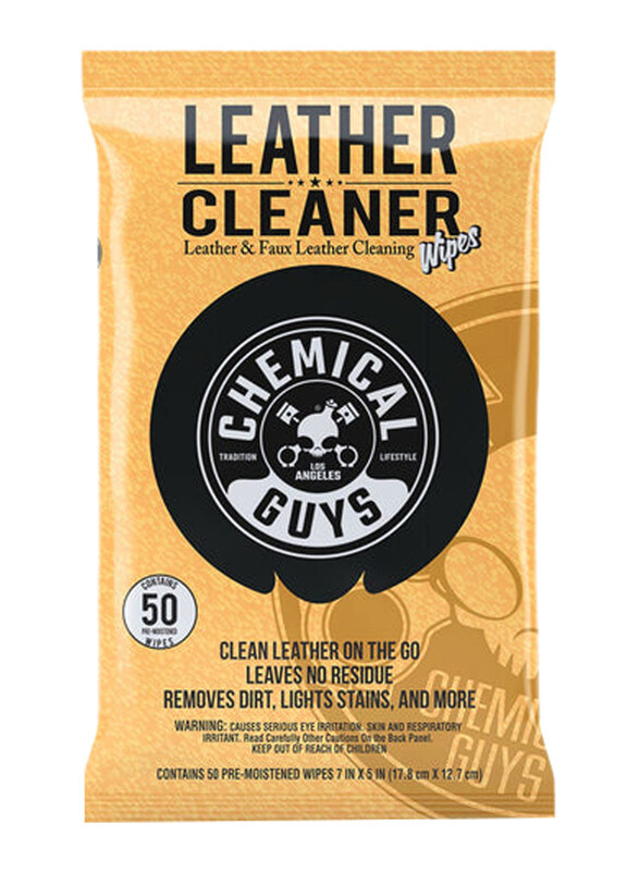 

Chemical Guys 50-Piece Leather Cleaner Wipes