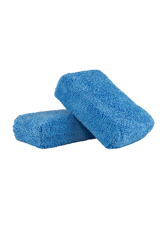 

Chemical Guys 2-Piece Premium Grade Microfiber Applicators, 2 x 4 x 6-Inch, Blue