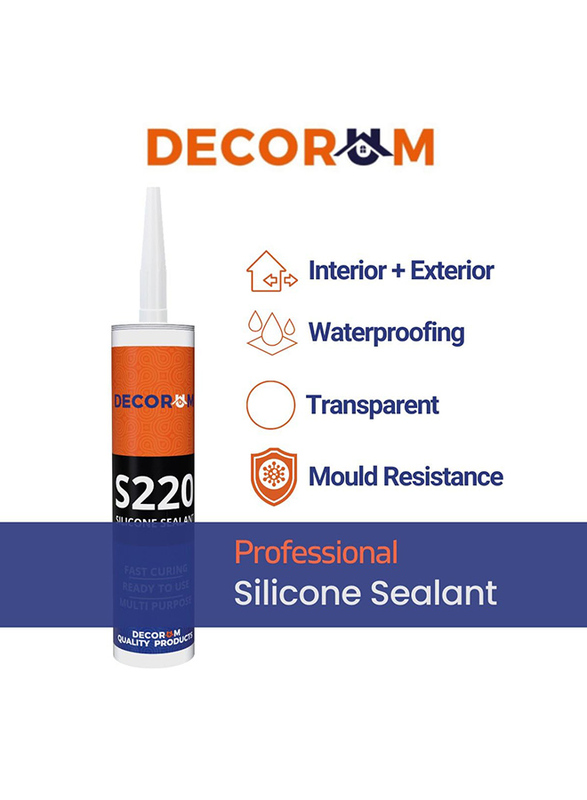 Decorum S220 Silicone Sealant, DEC1004, Black