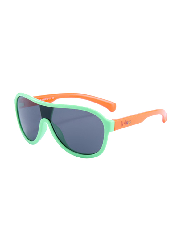 اتوم نظارة شمسية بحماية من أشعة الشمس كاملة الحواف للأولاد, عدسات لون رمادي, K110-5, من عمر 3 الى 10 سنوات, أخضر/برتقالي