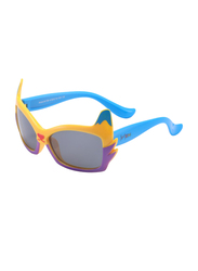 اتوم نظارة شمسية بحماية من أشعة الشمس كاملة الحواف للأولاد, عدسات لون رمادي, K116-4, من عمر 3 الى 10 سنوات, أصفر/بنفسجي/أزرق