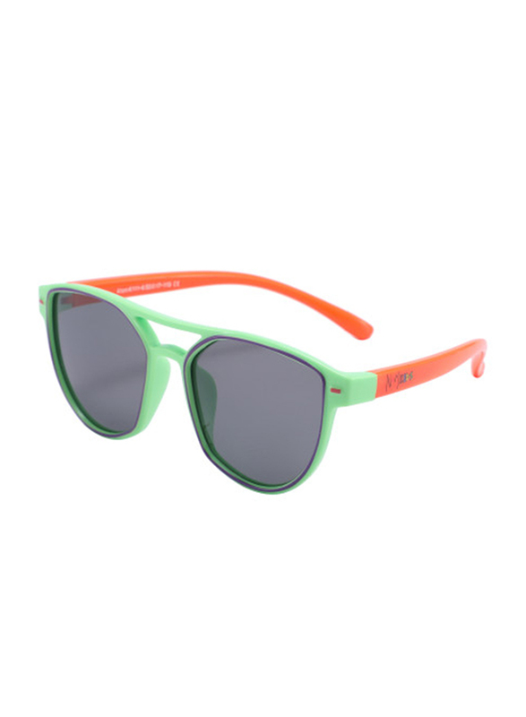 اتوم نظارة شمسية بحماية من أشعة الشمس كاملة الحواف للأولاد, عدسات لون رمادي, K111-6, من عمر 3 الى 10 سنوات, أخضر/برتقالي