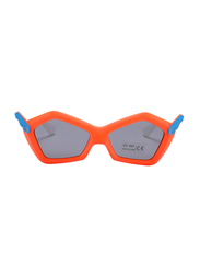 اتوم نظارة شمسية بحماية من أشعة الشمس كاملة الحواف للأولاد, عدسات لون رمادي, K109-1, من عمر 3 الى 10 سنوات, برتقالي/أبيض