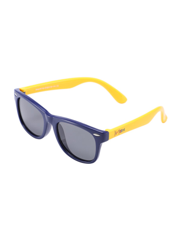 اتوم نظارة شمسية بحماية من أشعة الشمس كاملة الحواف للأولاد, عدسات لون رمادي, K114-5, من عمر 3 الى 10 سنوات, أزرق/أصفر