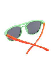 اتوم نظارة شمسية بحماية من أشعة الشمس كاملة الحواف للأولاد, عدسات لون رمادي, K111-6, من عمر 3 الى 10 سنوات, أخضر/برتقالي