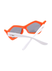 اتوم نظارة شمسية بحماية من أشعة الشمس كاملة الحواف للأولاد, عدسات لون رمادي, K109-1, من عمر 3 الى 10 سنوات, برتقالي/أبيض