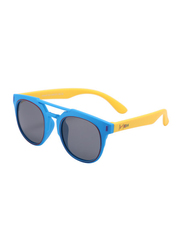 اتوم نظارة شمسية بحماية من أشعة الشمس كاملة الحواف للأولاد, عدسات لون رمادي, K112-4, من عمر 3 الى 10 سنوات, أزرق/أصفر