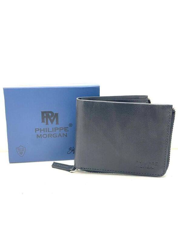 

Philippe Morgan Premium Genuine Leather Wallet With RFID Block For Men, Black