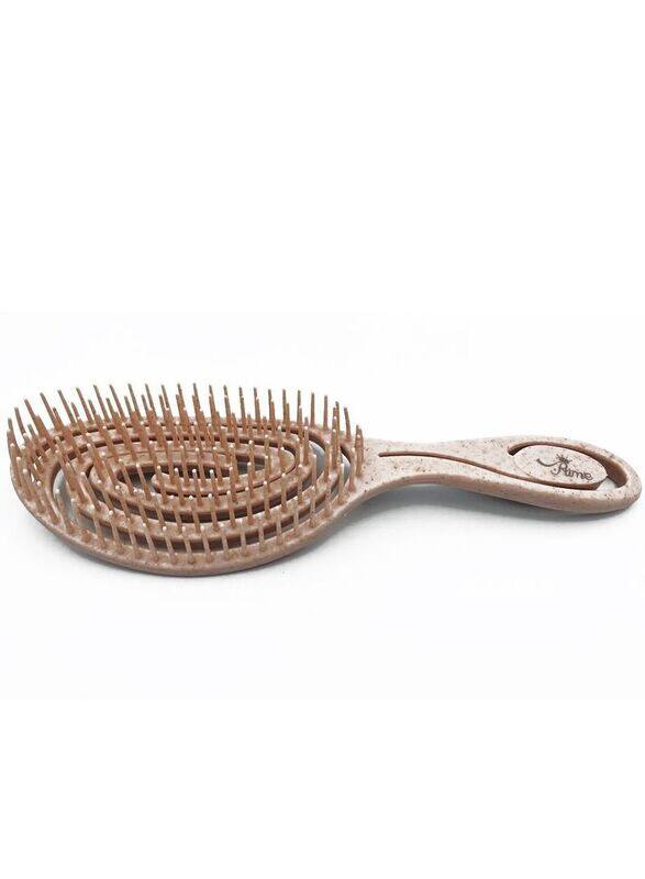 

Prime Hair Styling Wheat Straw 100% Bio-Friendly Detangler Hair Brush for Dry Hair, Brown, 1 Piece