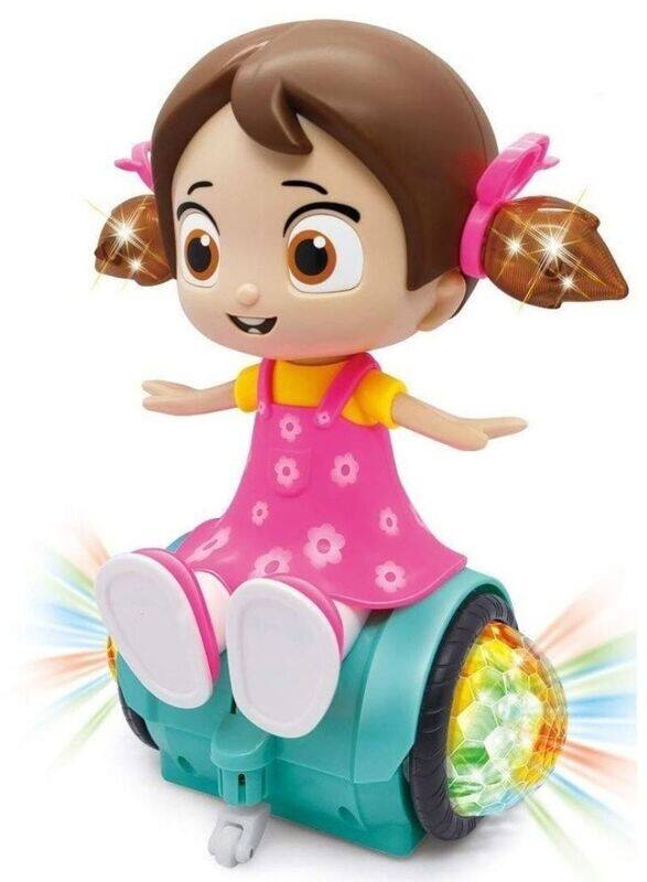 

Prime Yijun 360 Degree Rotating Musical Dancing Girl Toy with Flashing Lights And Bump and Go Action, Multicolour, Ages 1+