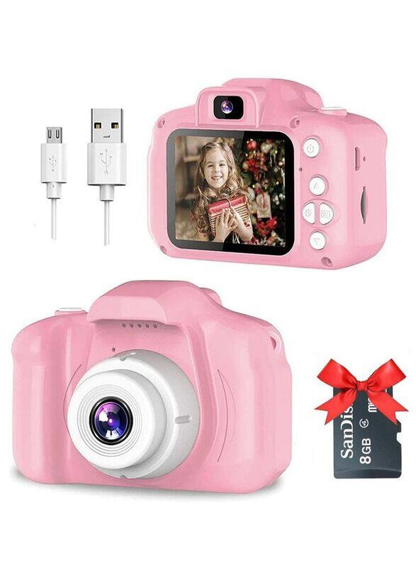 

Prime Mini Rechargeable 2.0 Inches (1080P) Photo/Video 8GB Memory Card Included Camera For Kids, Light Pink, Ages 3+