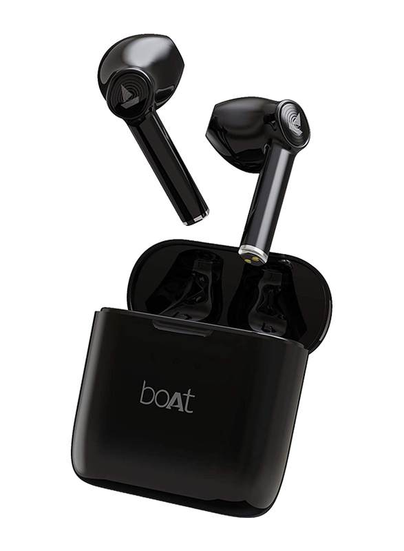 Boat Airdopes 131 Twin Wireless/Bluetooth In-Ear Earbuds, Black