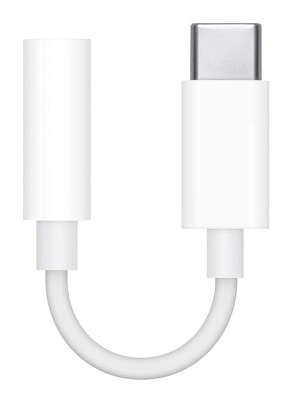 Apple 3.5mm Headphone Jack Adapter, USB Type-C Male to 3.5 mm Jack for USB Type-C Devices, White