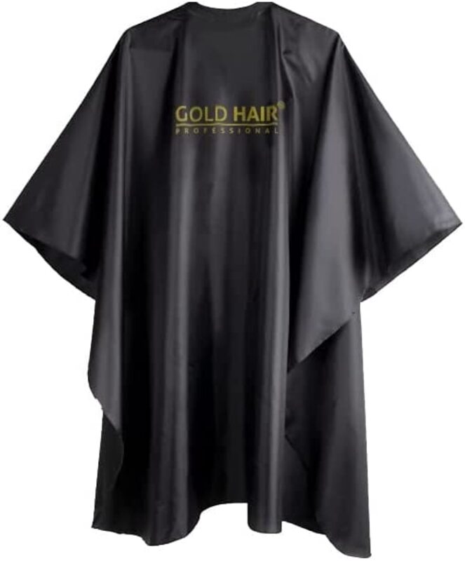 Gold Hair Professional Hair Salon Cutting Cap Apron Black, 1 Piece