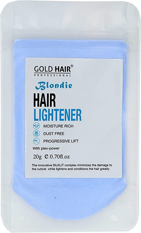 Gold Hair Professional Hair Coloring Bleach Powder Blue 20 Grams, Mixing Permanent Color