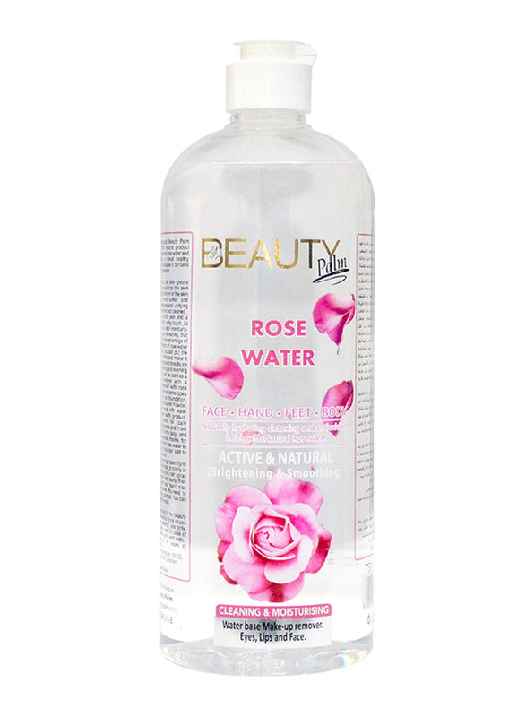 Beauty Palm Pure Rose Water, Make Up Remover 750ml, Clear