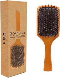 Gold Hair Professional Wooden Paddle Brush For All Hair Types, Big