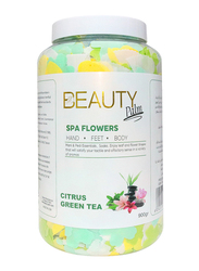 Beauty Palm Spa Flowers Citrus Green Tea, 1 gallon, Manicure and Pedicure Essentials, Foot, Hand and Body Soaks, Gentle Exfoliation