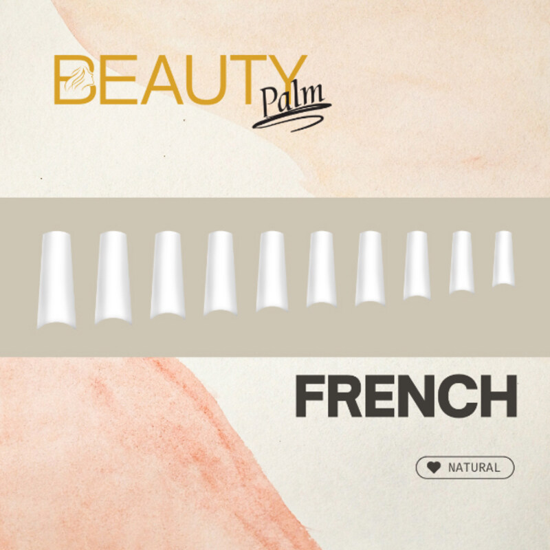 

Beauty Palm Nail Tips, 500 Pieces, French Natural