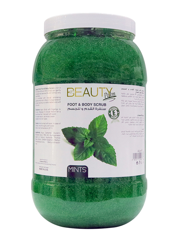 Beauty Palm Foot and Body Mint Scrub 1 Gallon, Body Skin Care Scrub With Gentle Cleanses and Exfoliates 