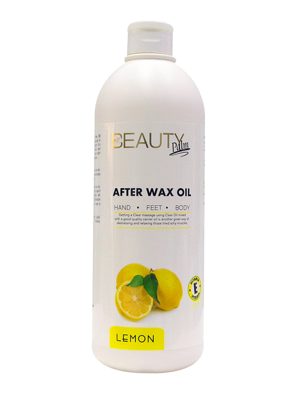 Beauty Palm After Wax Oil Lemon - 1000 ml, Remove Wax after Depilation, Reduce Skin redness, Calms Skin, and Skin Conditioning Agents