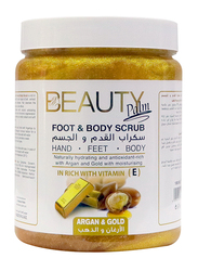 Beauty Palm Foot and Body Argan and Gold Gel Scrub 1000ml For Skin Exfoliation, Body Peeling for Healthier and Smoother Skin