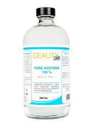 Beauty Palm Pure Acetone 100% Nail Polish Remover, 500ml, White