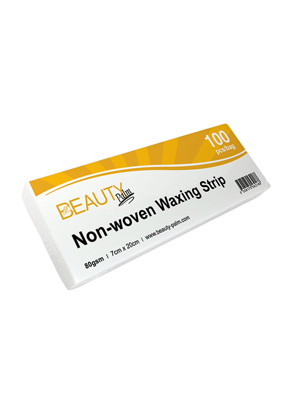 Beauty Palm Non-woven Waxing Strip X100pcs, For Beauty Salon and Home Spa Use, Safe and Disposable Wax Strip 