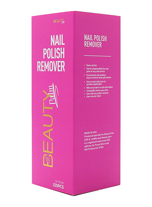 Beauty Palm Nail Pad Remover, 325 Pieces, Pink