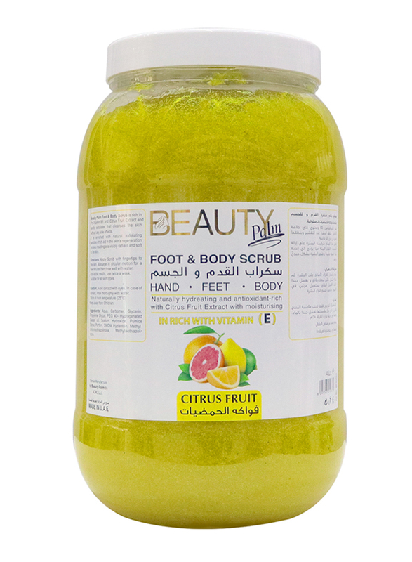 Beauty Palm Citrus Fruit 1 Gallon Foot And Body Rejuvenating Scrub l Dead Skin Remover l Foot Exfoliator