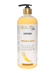 Beauty Palm Argan and Gold Hand and Body Lotion 750ML with Reviving Argan Oil and Vitamin E