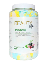 Beauty Palm Spa Flowers Eucalyptus Mint, 1 gallon, Manicure and Pedicure Essentials, Foot, Hand and Body Soaks, Gentle Exfoliation