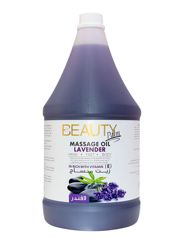 Beauty Palm Body Massage Oil Lavender 1 Gallon, Relaxing Massage Oil, Skin Hydrating