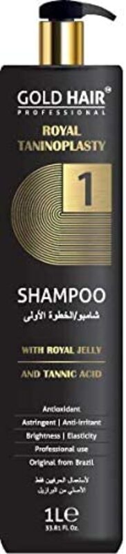 Gold Hair Professional Taninoplasty Shampoo 1 Liter, For All Hair Types