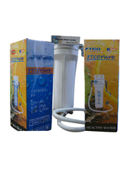 Single Stage Drinking Water Filter with Tap and Connector, White
